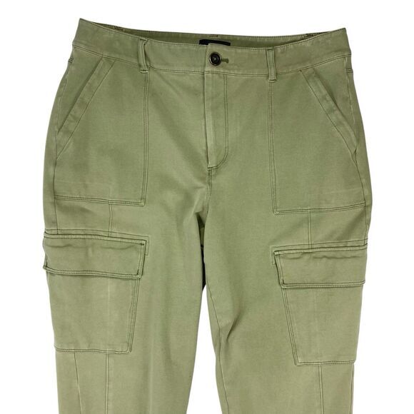 White House Black Market Cargo Joggers Womens 6 Green Outdoor Hiking Breathable - Picture 2 of 14